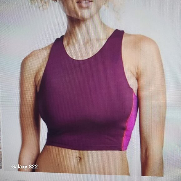 Athleta ColorBlock D-DD Crop Bikini Top. NWT. Size Small. - Picture 1 of 10